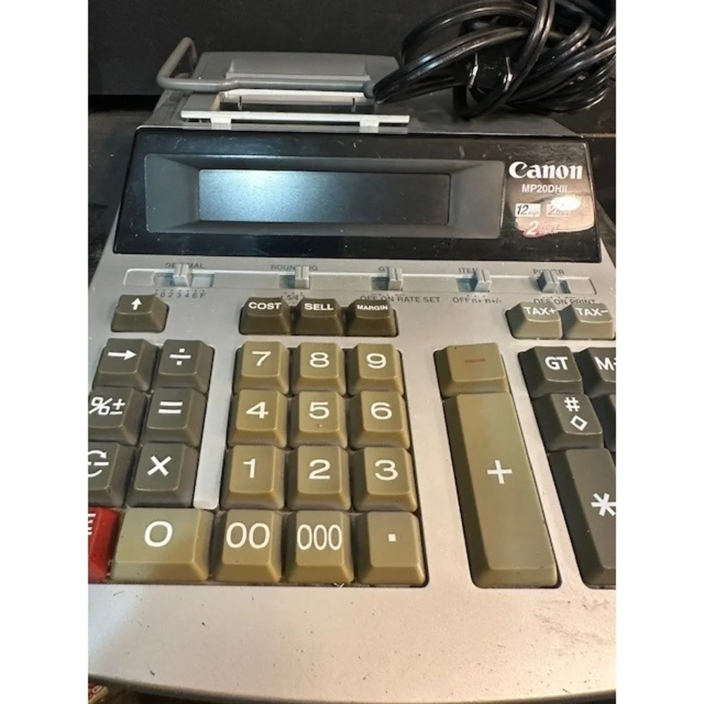 Canon MP20DHII Desktop Printing‎ Calculator 12 Digit 2 Color Display  Office